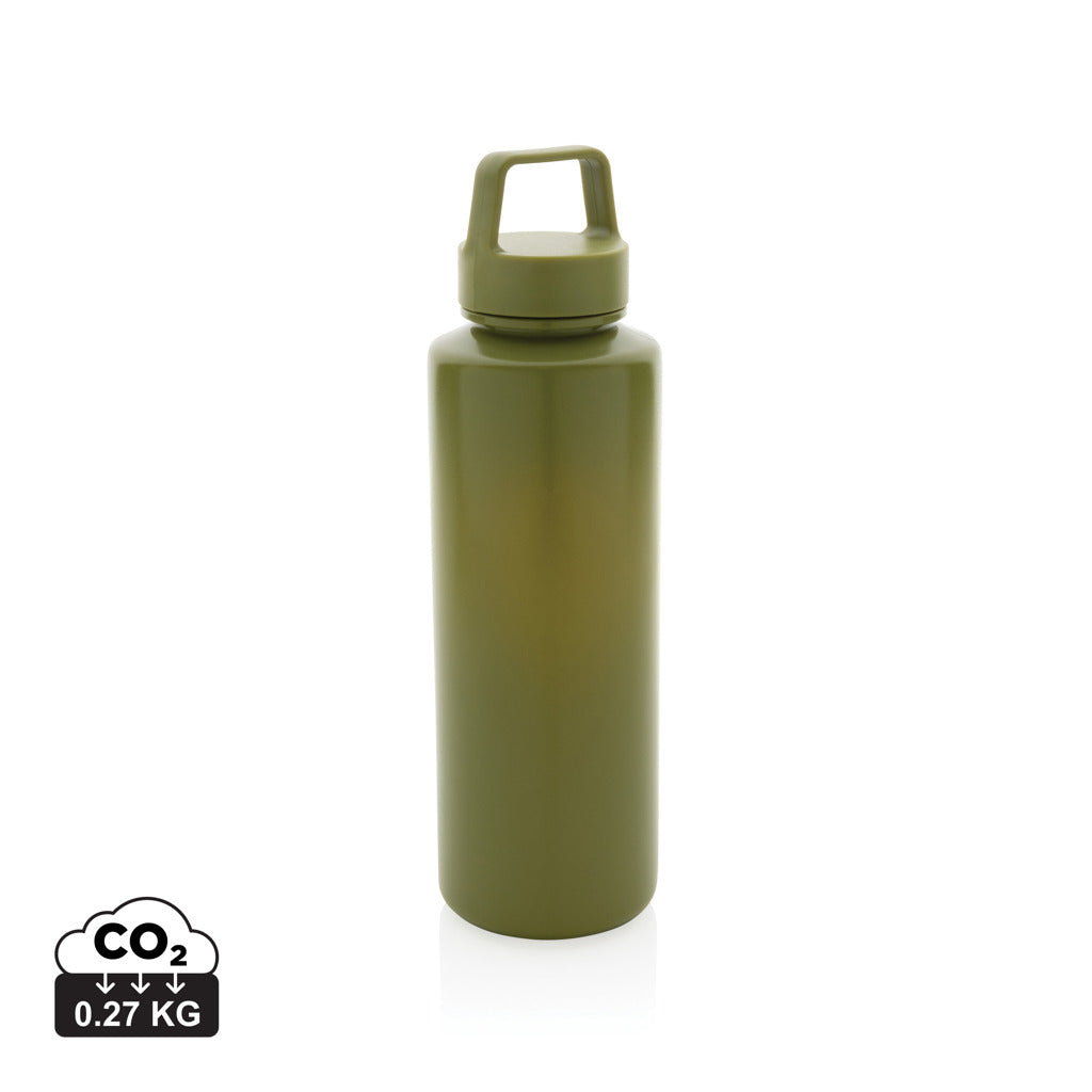 Wasserflasche mit Henkel aus RCS rPP – grün