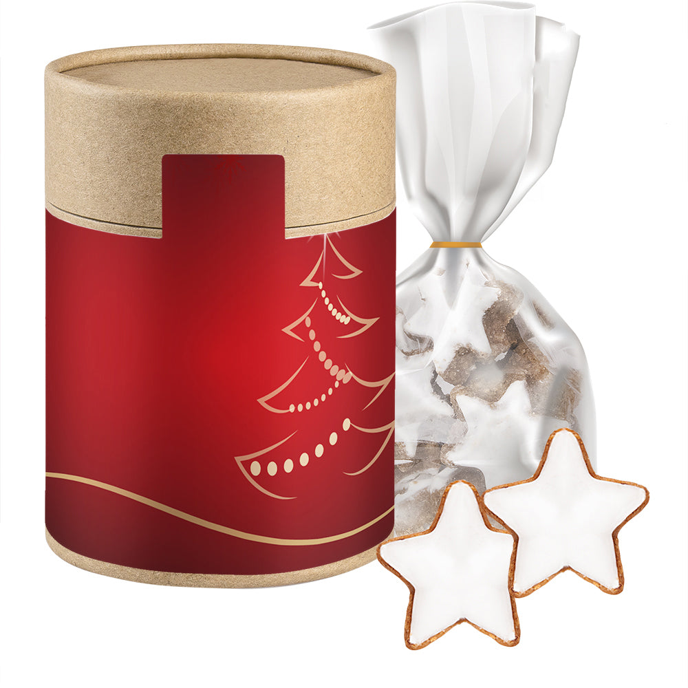 Weihnachtsgebäck im Beutel in der Kraftpapierdose – Zimtsterne, ca. 100 g