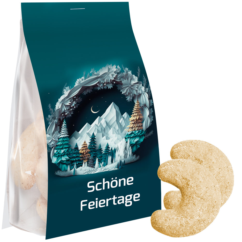 Weihnachtsgebäck im großen Standbeutel – Vanillekipferl, 100 g