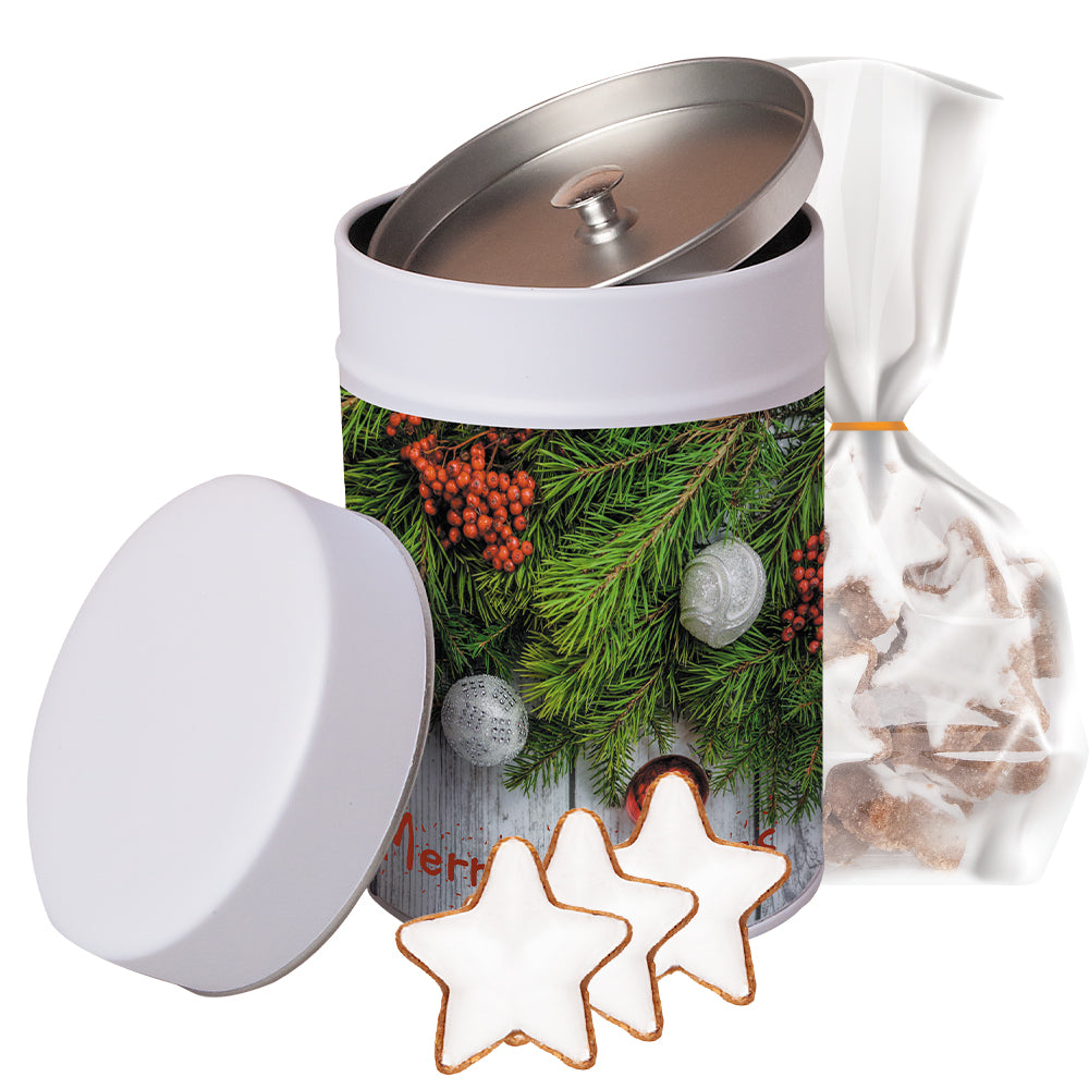 Weihnachtsgebäck in der Metalldose