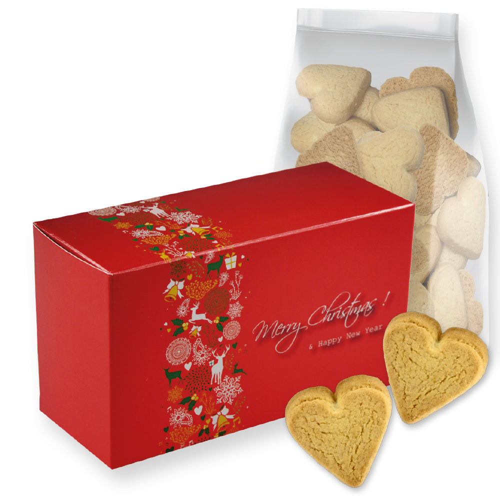 Weihnachtsgebäck Sortiment in der Faltschachtel – Butter Herzen, ca. 130 g