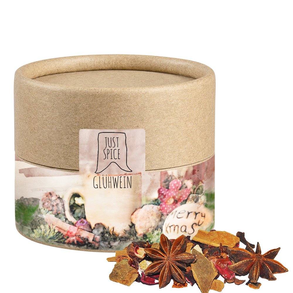 Weihnachtsgewürze in der kleinen Kraftpapierdose – Glühweingewürz grob, ca. 20 g