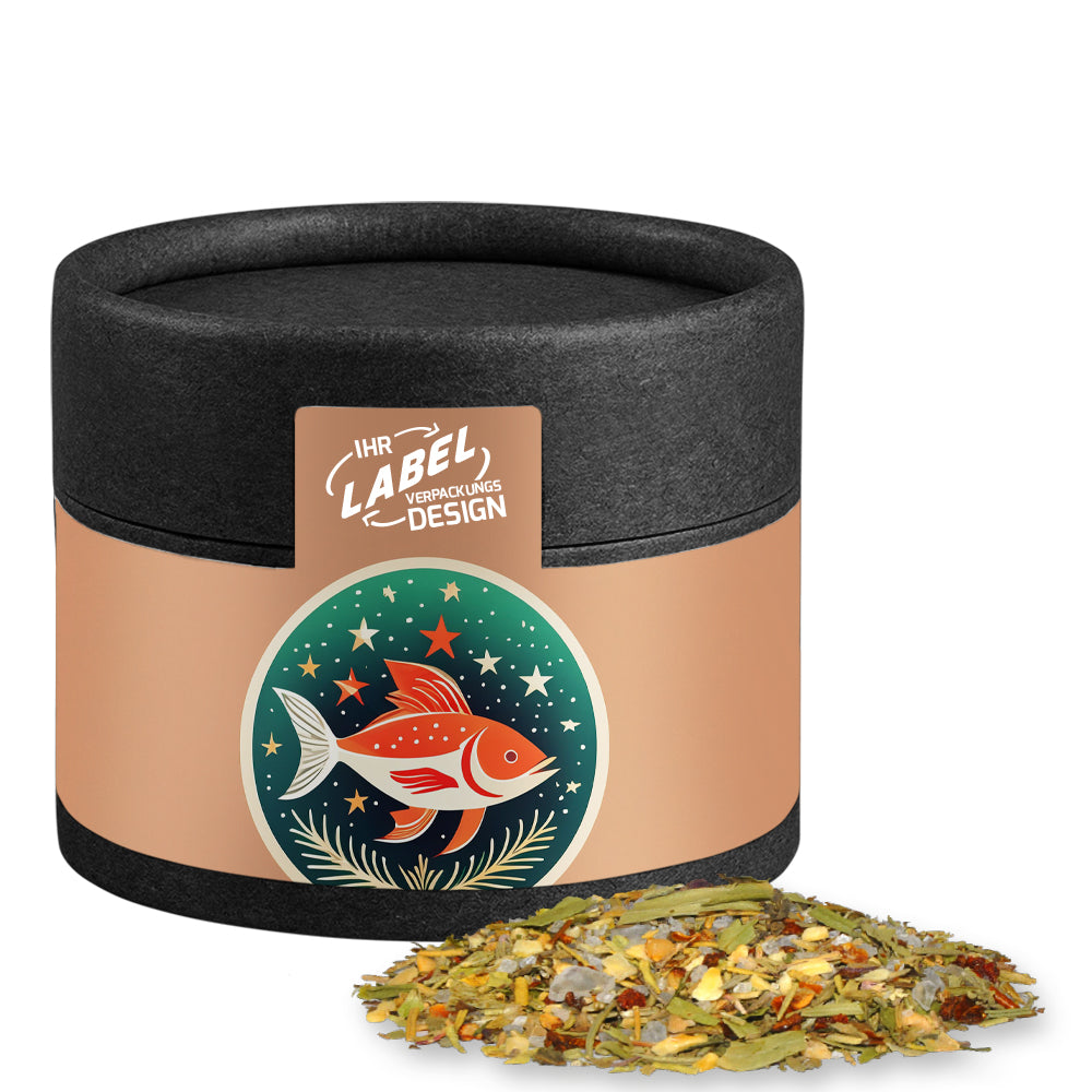 Weihnachtsgewürze in der schwarzen Mini Dose – Weihnachts Gewürzmischung Fisch, ca. 30 g