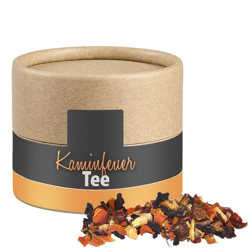 Weihnachtstee in der kleinen Kraftpapierdose – Kaminfeuer Tee, ca. 20 g
