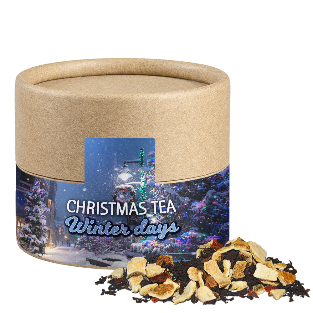 Weihnachtstee in der kleinen Kraftpapierdose – Wintertage Tee, ca. 30 g