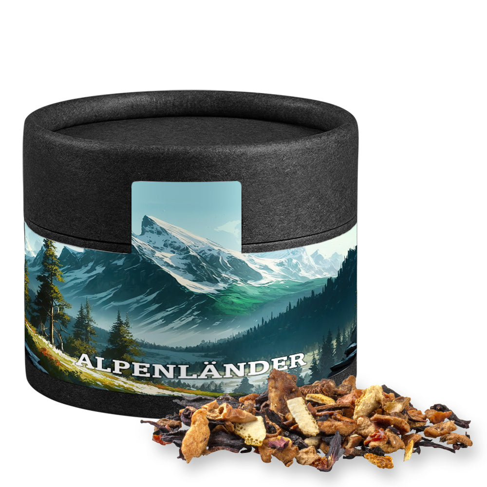 Weihnachtstee in der schwarzen Mini Dose – Omas Bratäpfelchen Tee, ca. 25 g