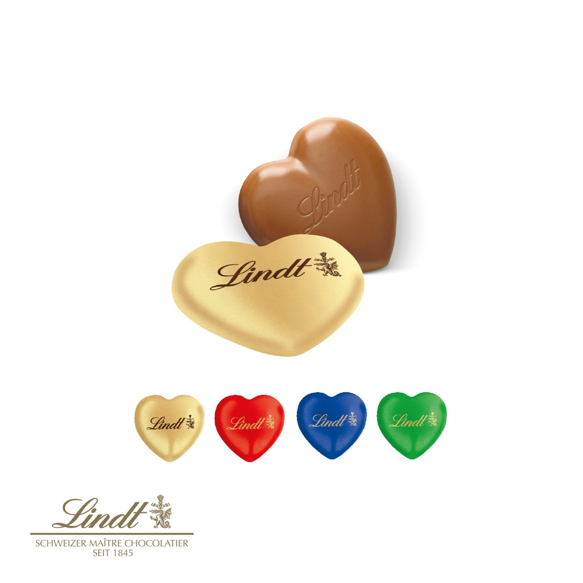 Klappkarte mit einem Schokoladenherz von Lindt