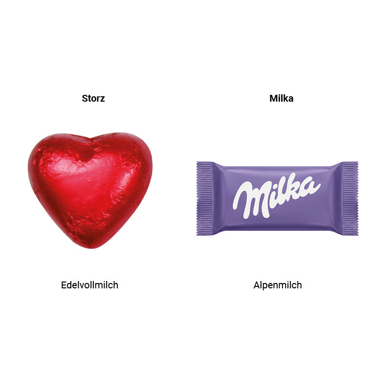 Werbekarte Visitenkartenformat Schokolade Milka