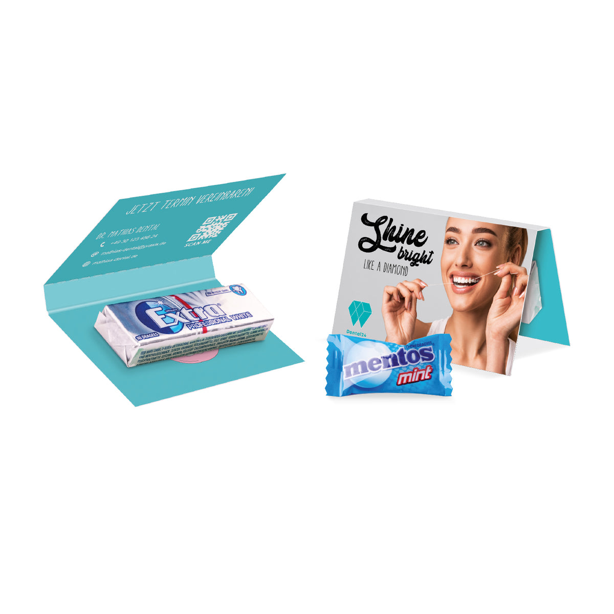 Werbekarte mit Extra Professional Kaugummi