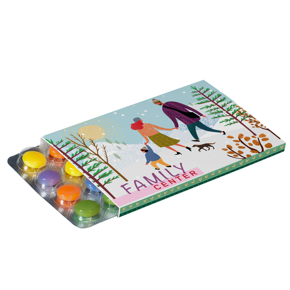 Werbeschuber flach für den Mini Adventskalender, 7 mm