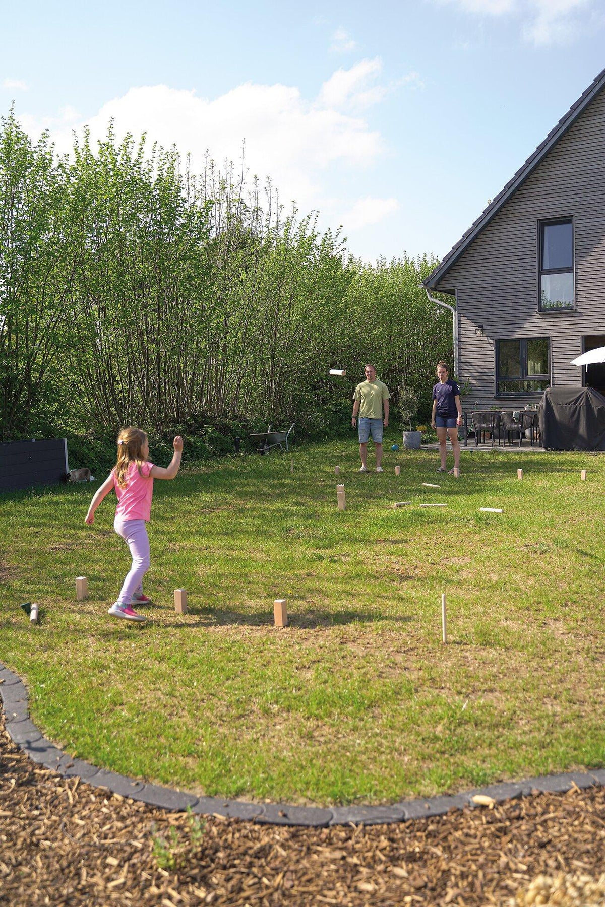 Wikingerspiel Kubb mit Baumwollbeutel, König 30 cm – weitere Ansicht