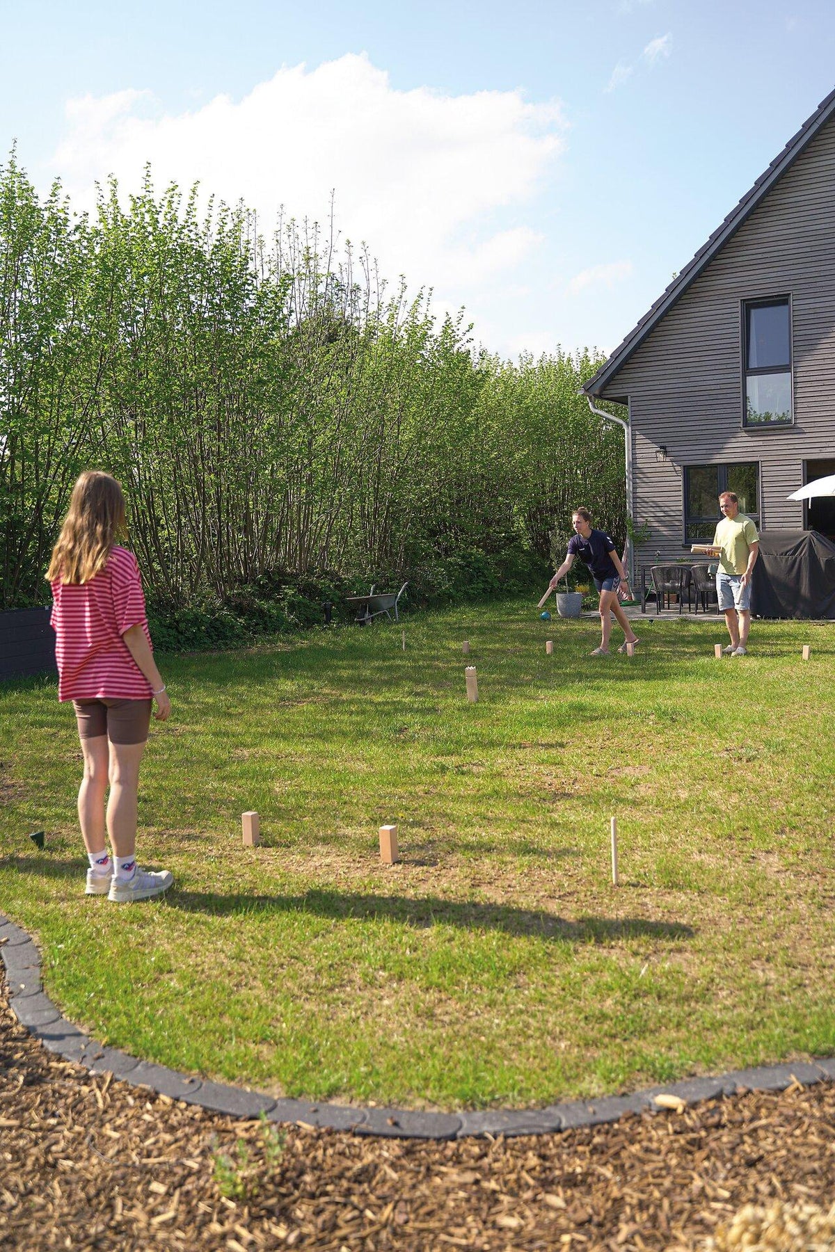 Wikingerspiel Kubb mit Baumwollbeutel, König 30 cm – weitere Ansicht