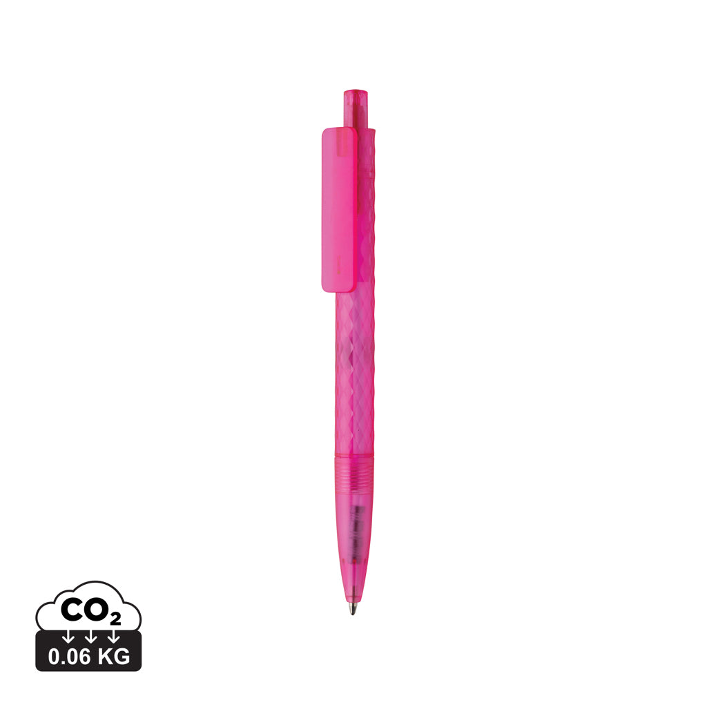 X3 Frosted-Pen aus GRS recyceltem PC – rosa
