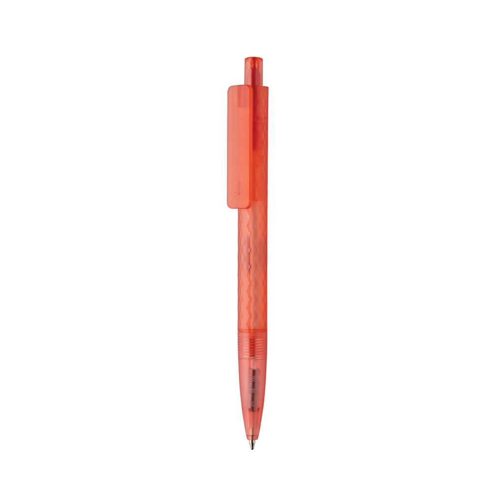 X3 Frosted-Pen aus GRS recyceltem PC – rot