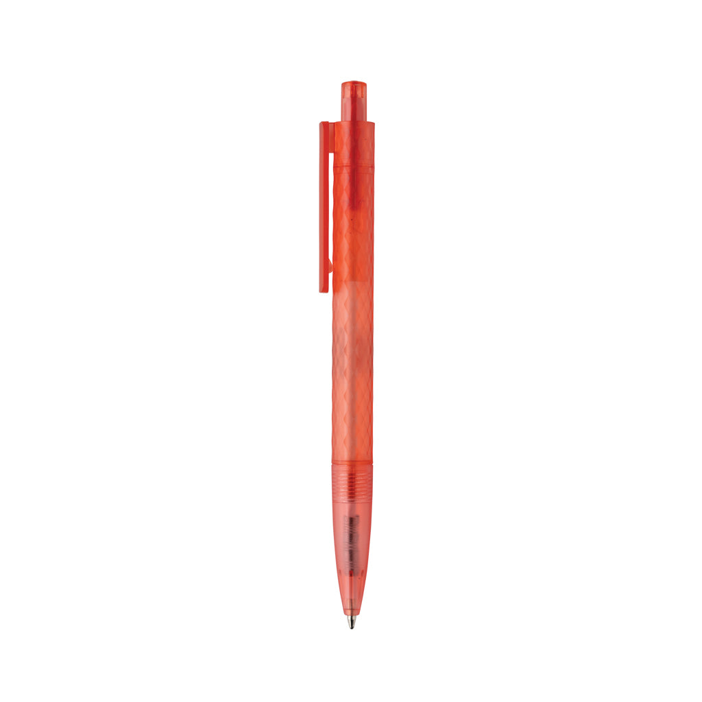 X3 Frosted-Pen aus GRS recyceltem PC – rot