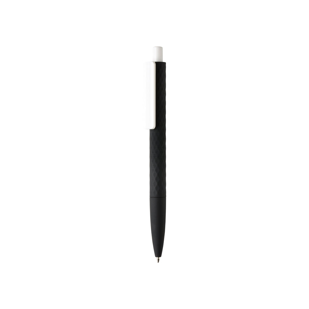 X3-Stift mit Smooth-Touch aus RCS recyceltem ABS – schwarz