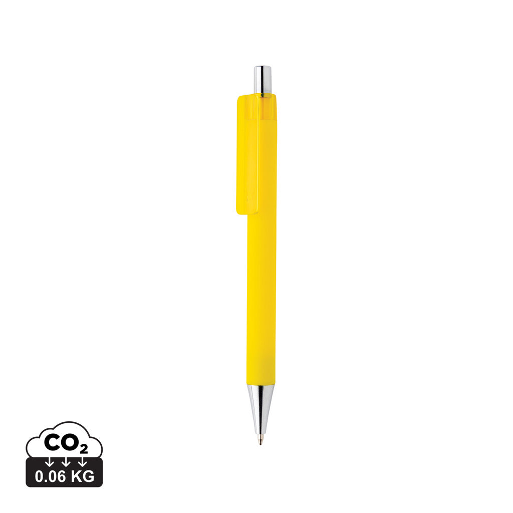 X8 Stift mit Smooth-Touch aus RCS recyceltem ABS – gelb