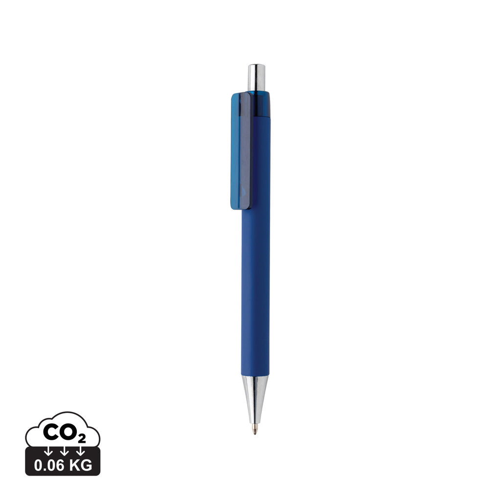 X8 Stift mit Smooth-Touch aus RCS recyceltem ABS – navy blau