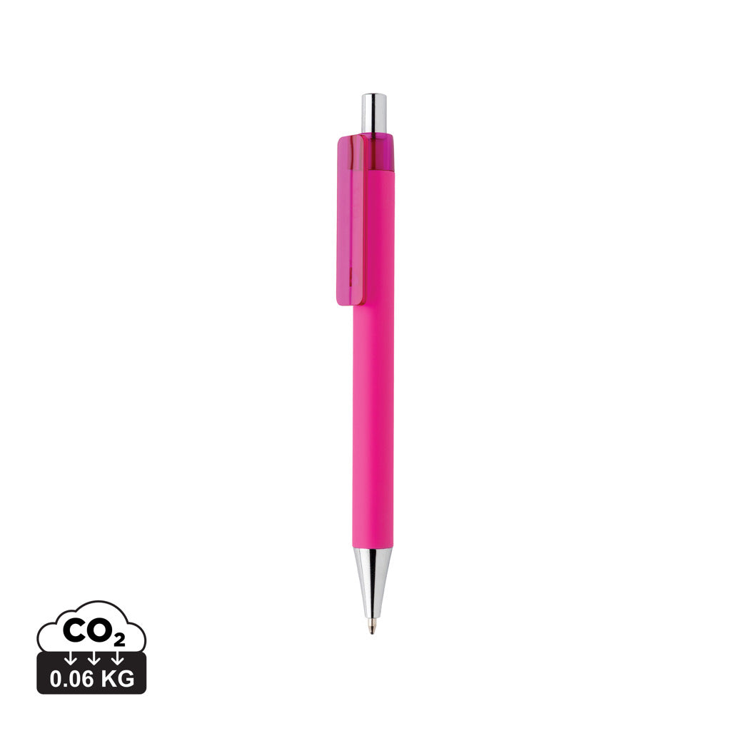 X8 Stift mit Smooth-Touch aus RCS recyceltem ABS – rosa