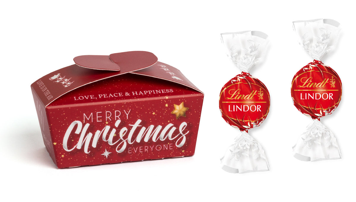 Xmas Ballotin mit zwei Lindt Lindor Kugeln