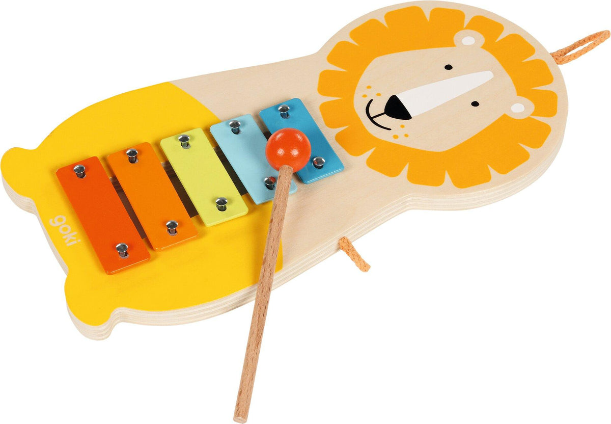 Xylophon Löwe mit fünf Tonplatten von goki