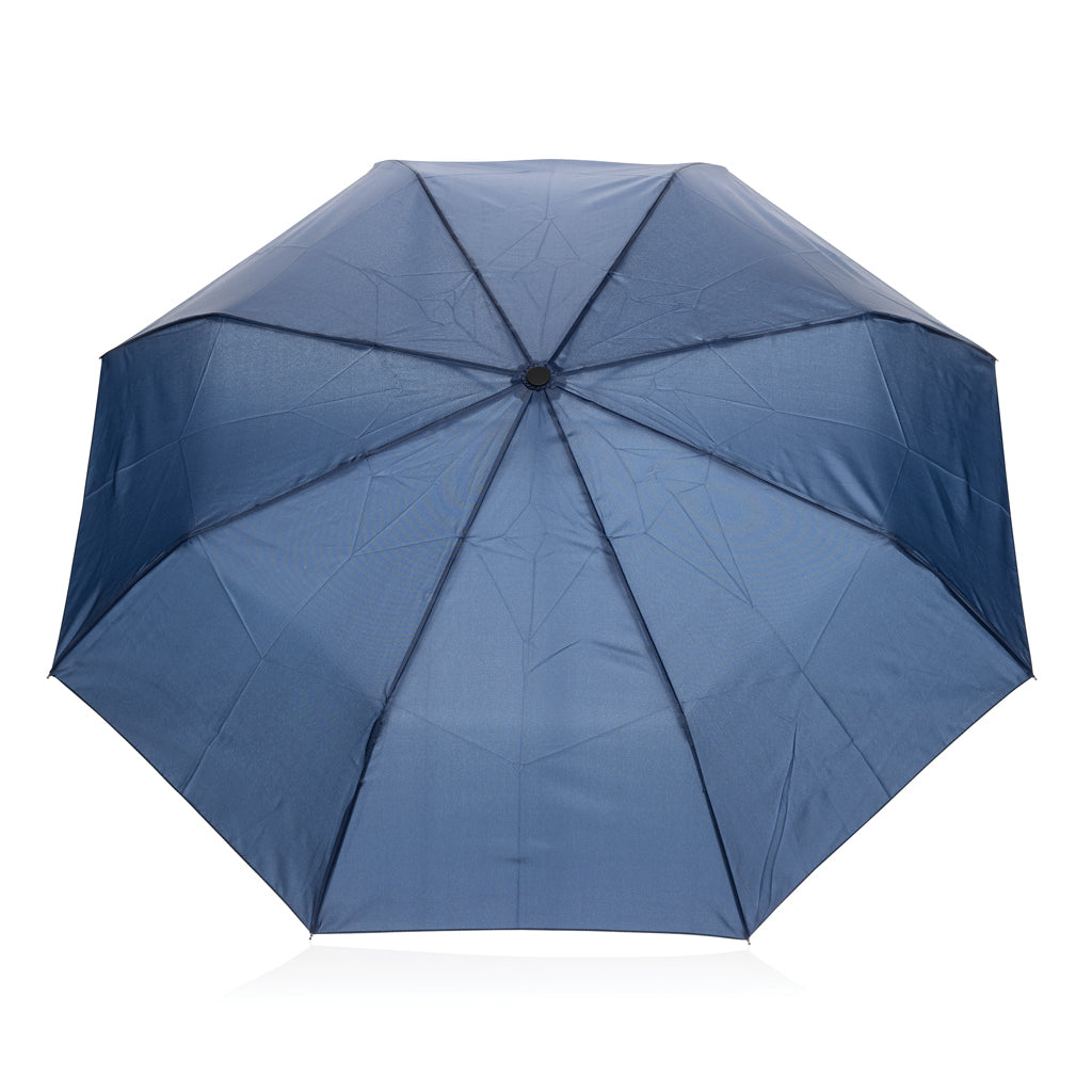 Yara 21“ AWARE™ rPET Regenschirm mit Karabiner – navy blau