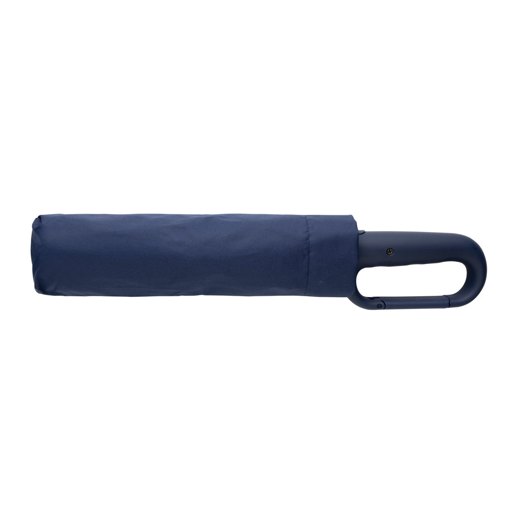 Yara 21“ AWARE™ rPET Regenschirm mit Karabiner – navy blau