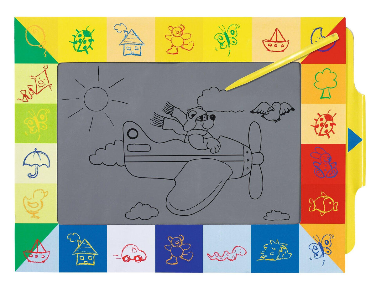 Zaubertafel Format 19 × 13 cm mit Stift von goki – Detailansicht