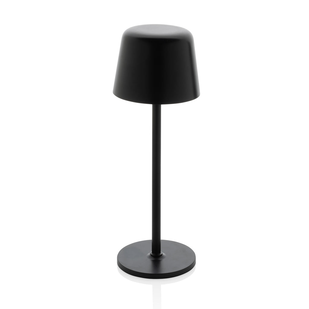 Zenic USB Tischleuchte aus RCS recyceltem Kunststoff – schwarz