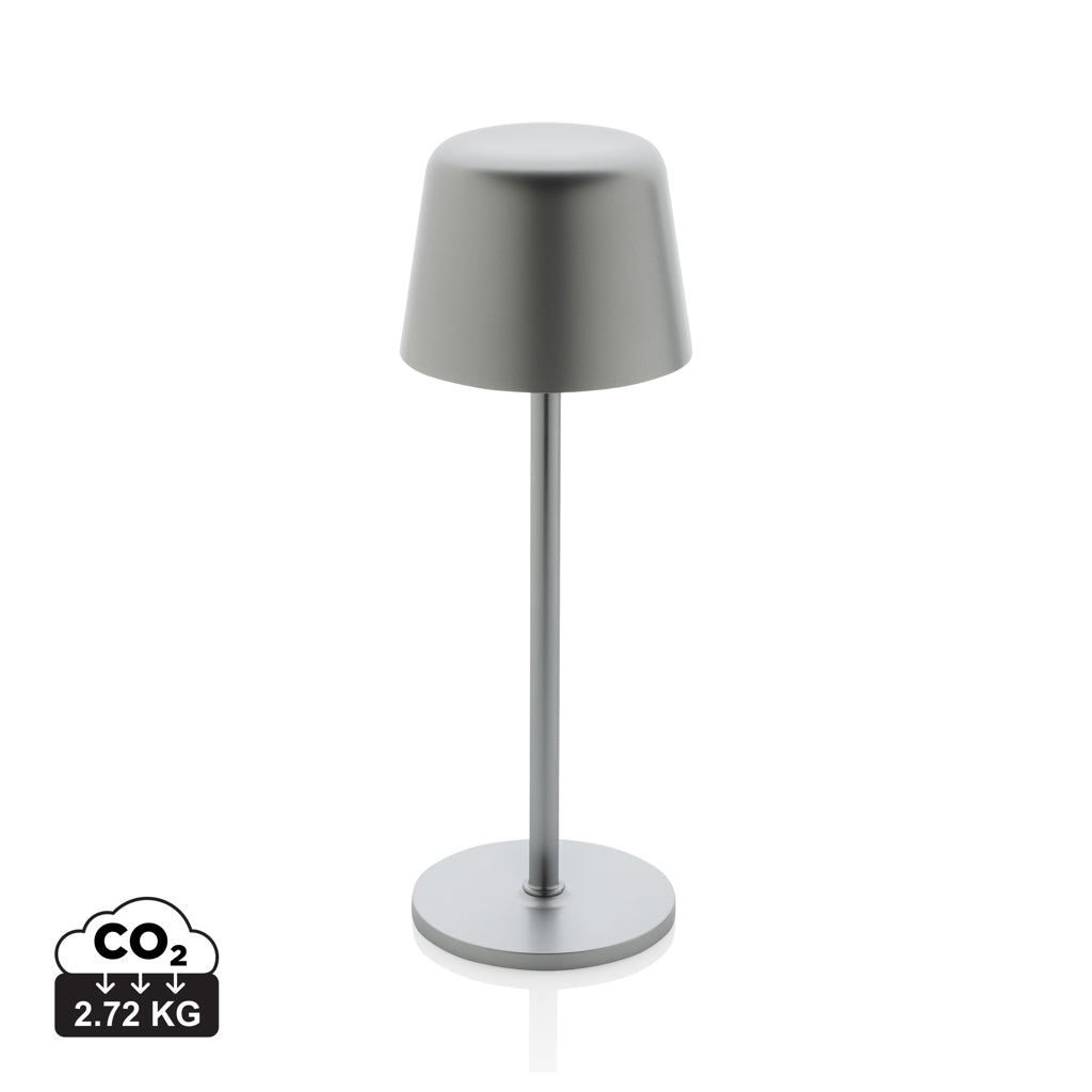 Zenic USB Tischleuchte aus RCS recyceltem Kunststoff – silber