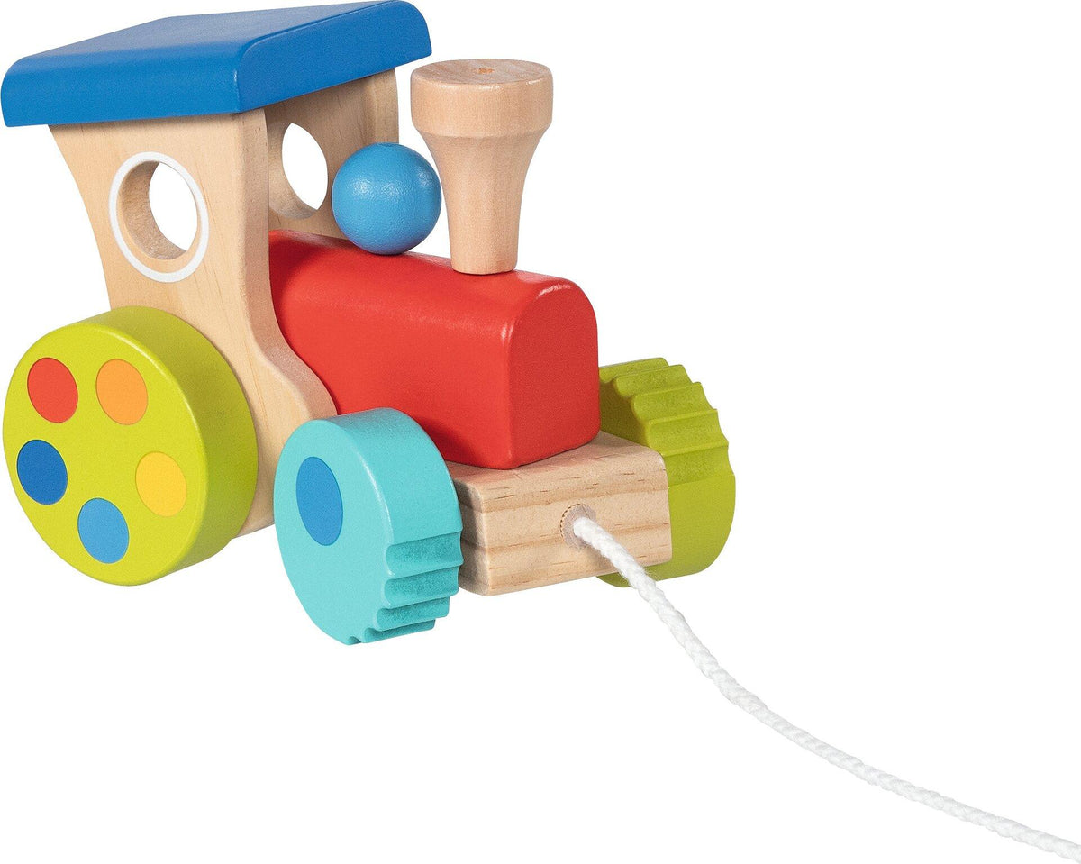 Ziehlokomotive Jumping Loko mit asymmetrischem Lauf – Nahaufnahme