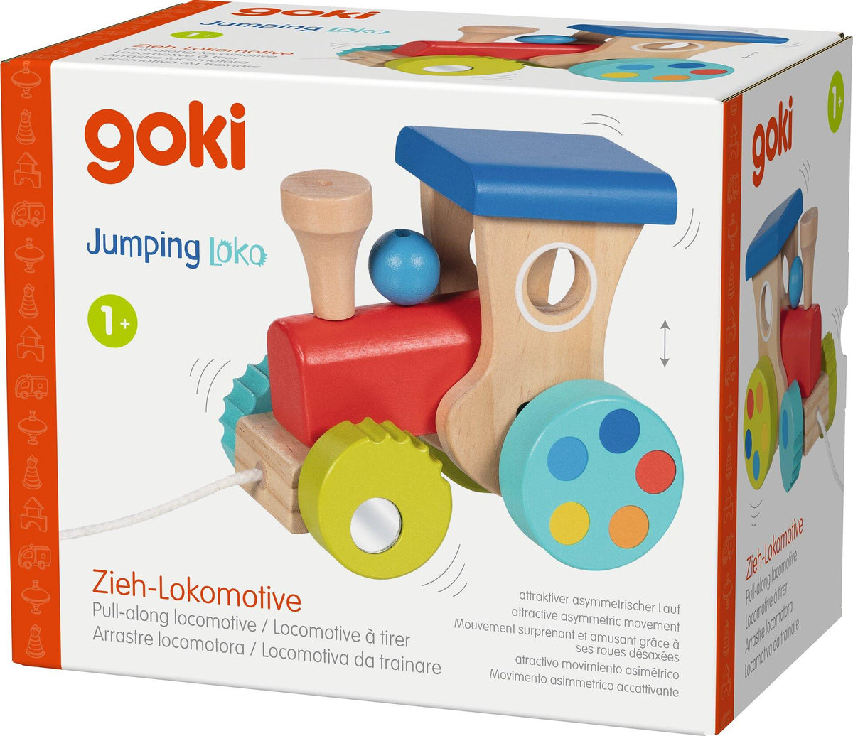 Ziehlokomotive Jumping Loko mit asymmetrischem Lauf – Gesamtansicht