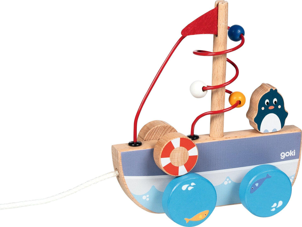 Ziehschiff Ahoi mit Motorikschleife und Pinguin