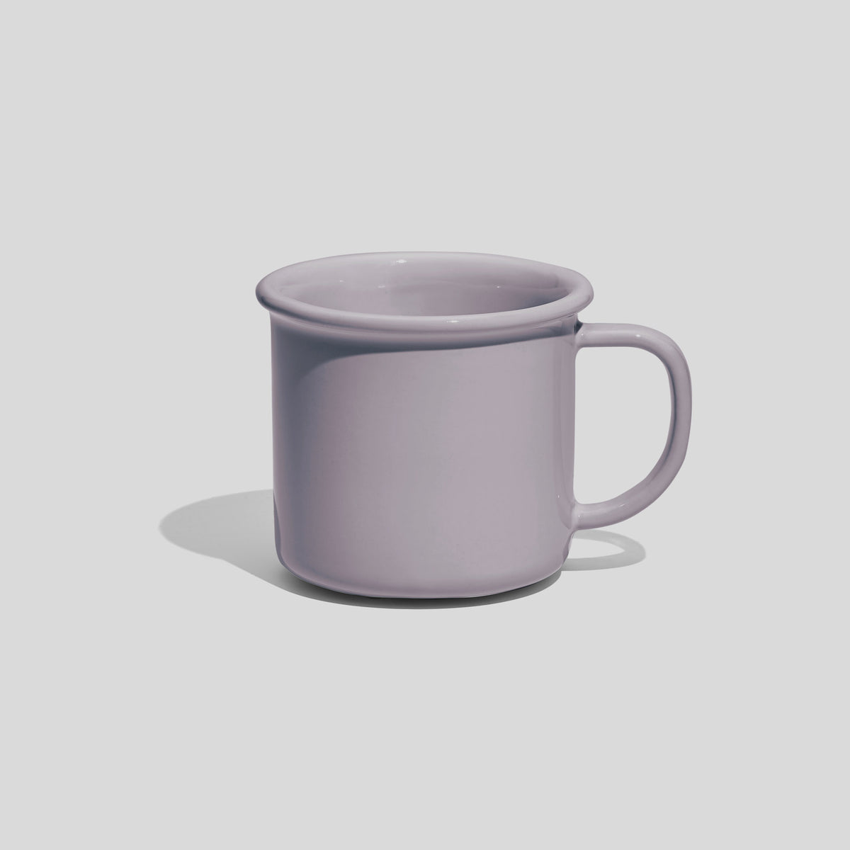Zylindrische Kaffeetasse 180 ml mit Wulstrand – Hellgrau