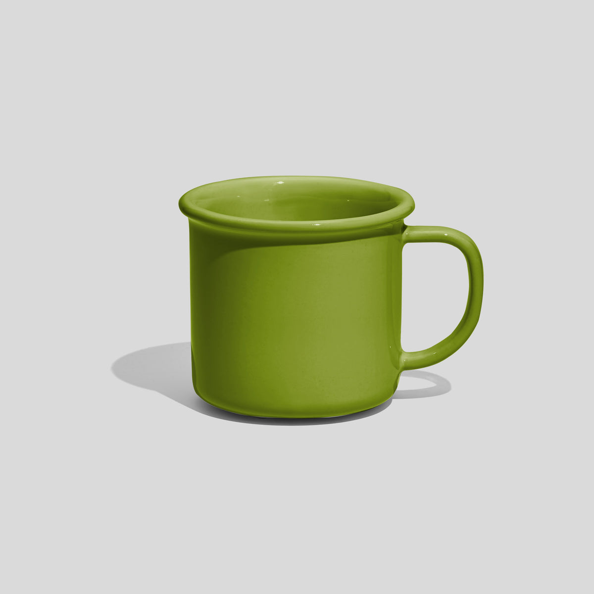 Zylindrische Kaffeetasse 180 ml mit Wulstrand – Olivgrün