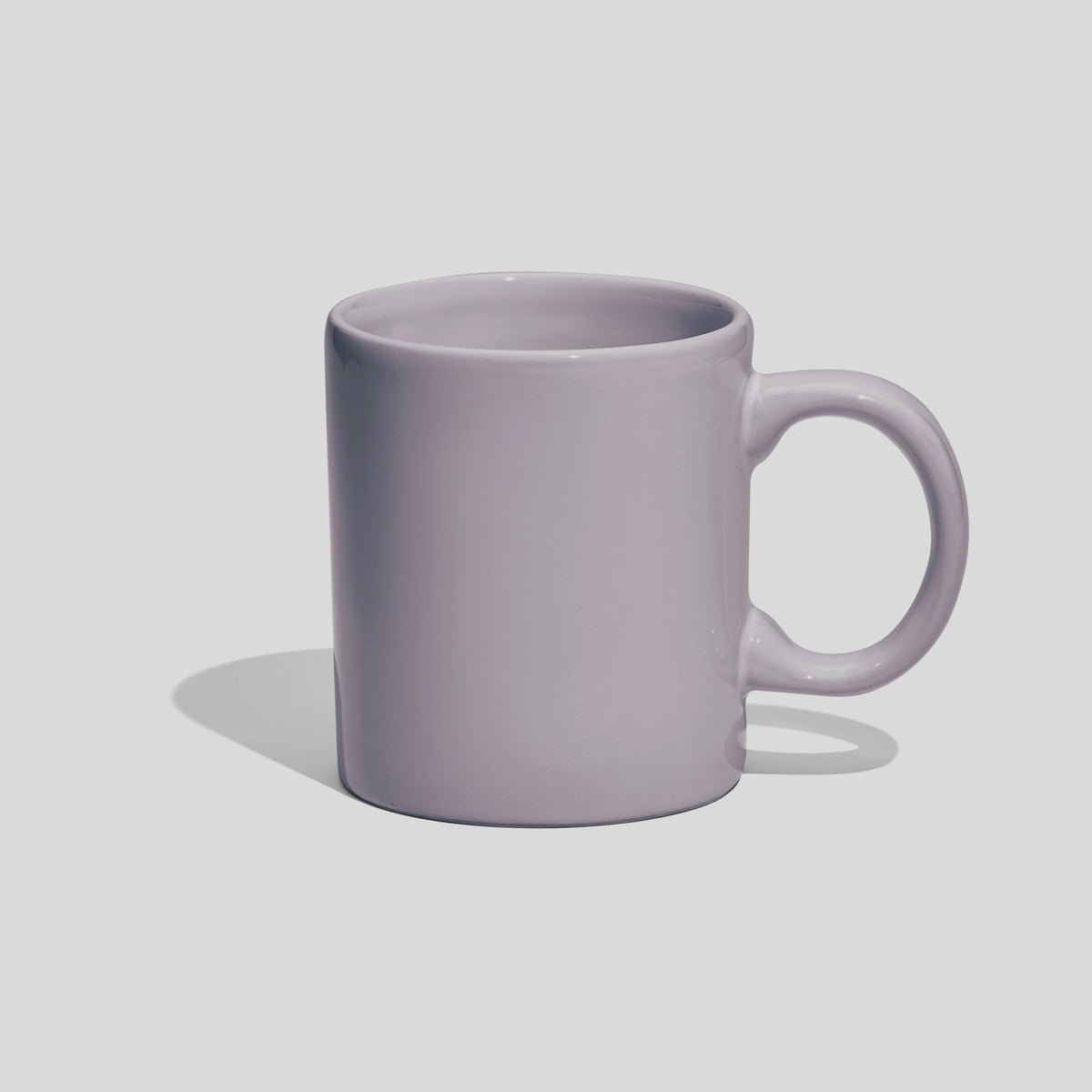 Zylindrische Kaffeetasse 220 ml mit rundem Henkel – Hellgrau