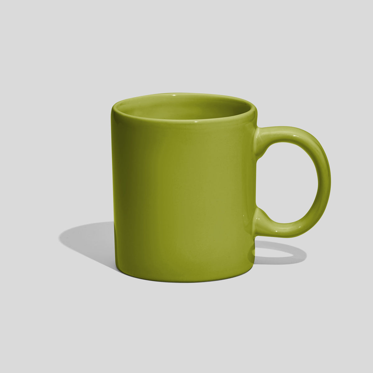 Zylindrische Kaffeetasse 220 ml mit rundem Henkel – Limettengrün