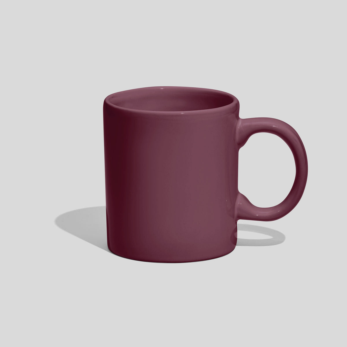 Zylindrische Kaffeetasse 220 ml mit rundem Henkel – Mauve