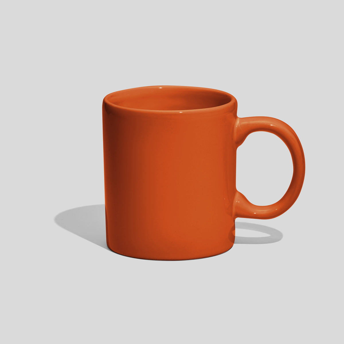 Zylindrische Kaffeetasse 220 ml mit rundem Henkel – Orange