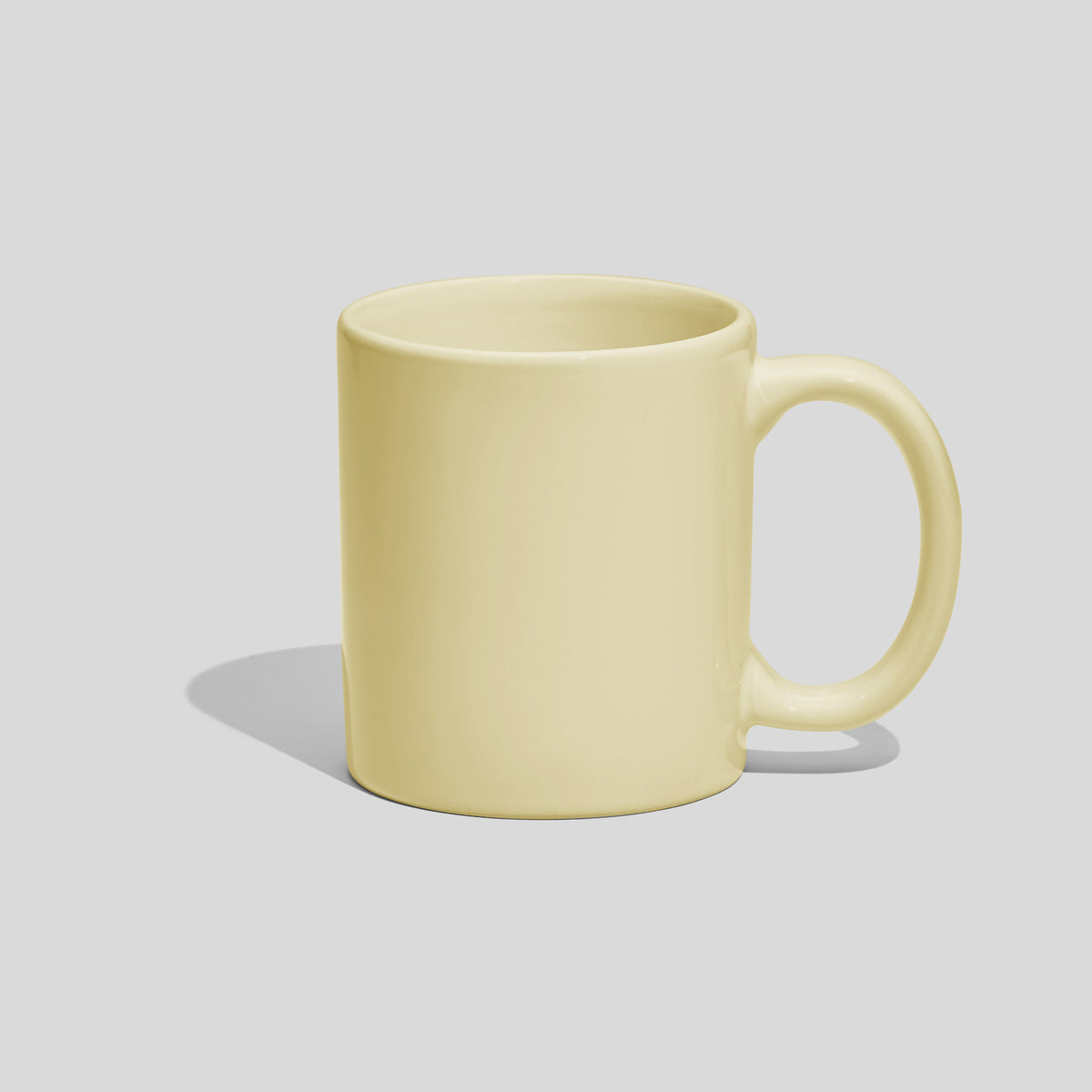 Zylindrische Keramiktasse 280 ml mit ovalem Henkel – Ecru