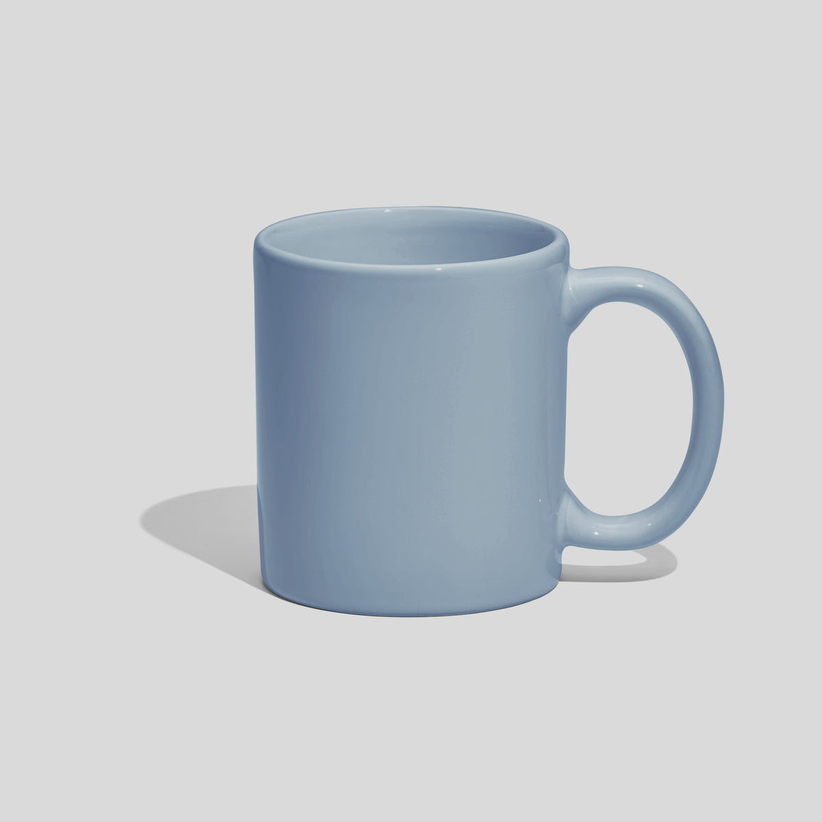 Zylindrische Keramiktasse 280 ml mit ovalem Henkel – Hellblau