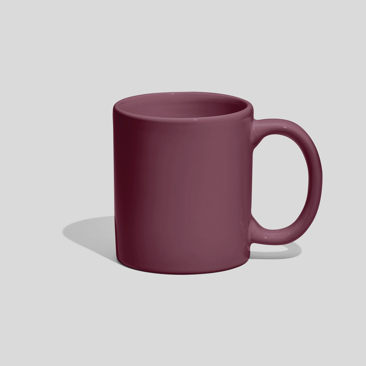 Zylindrische Keramiktasse 280 ml mit ovalem Henkel – Mauve