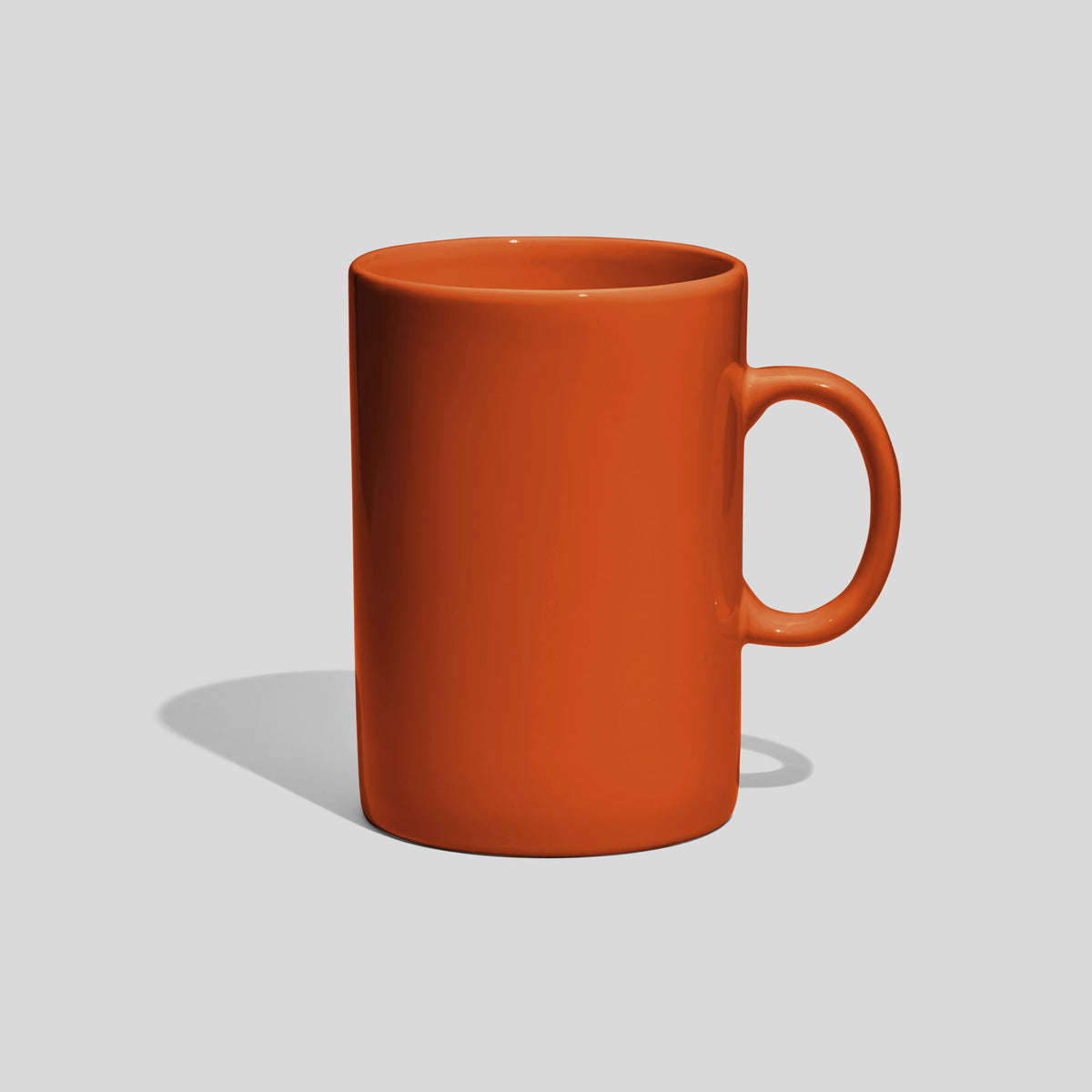Zylindrische Keramiktasse 900 ml mit ovalem Henkel – Orange
