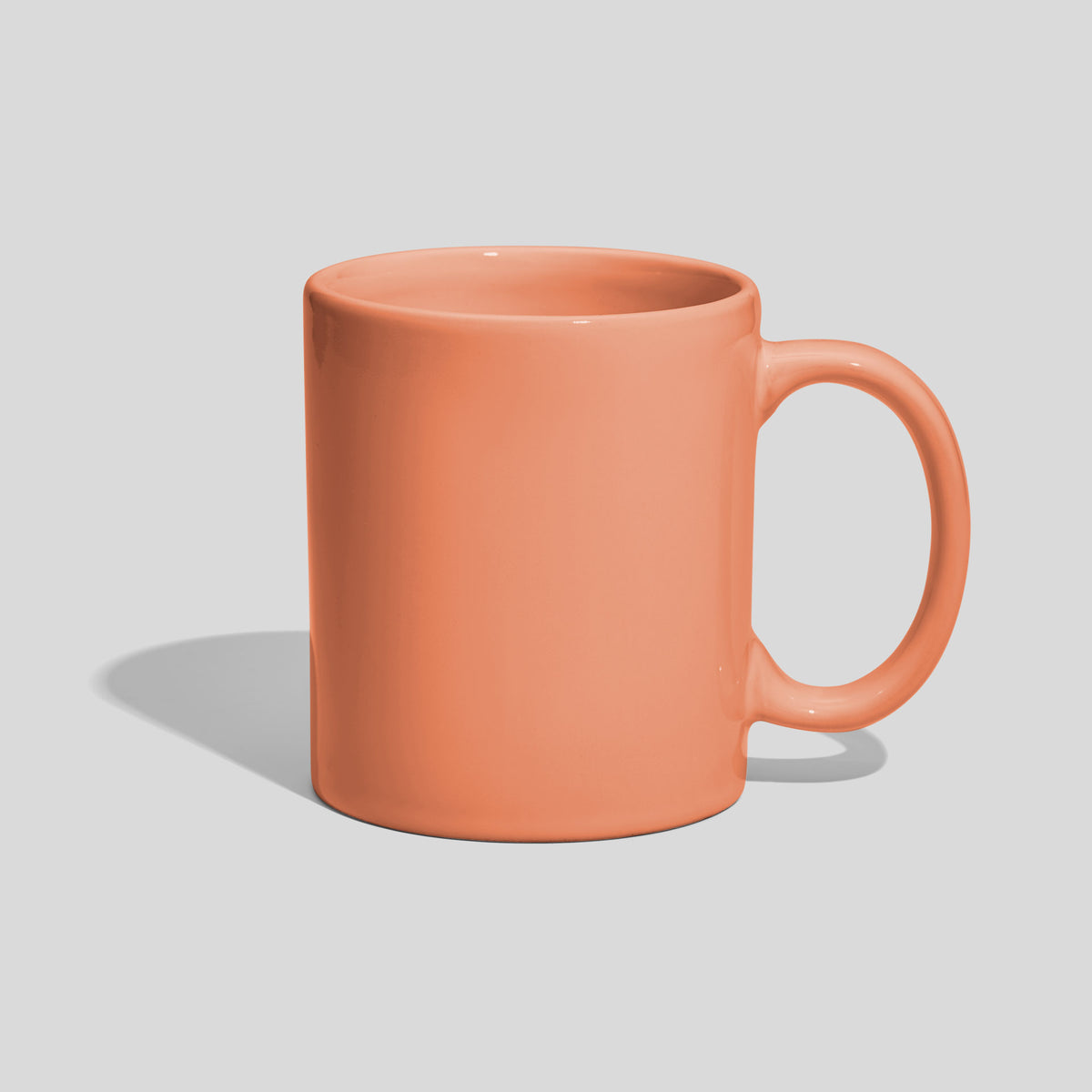 Zylindrische Tasse 310 ml mit klassischem Henkelbogen – Lachs