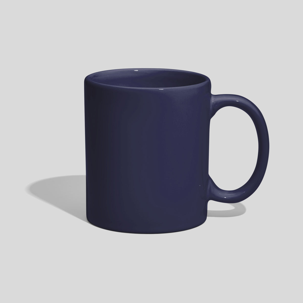 Zylindrische Tasse 310 ml mit klassischem Henkelbogen – Marineblau