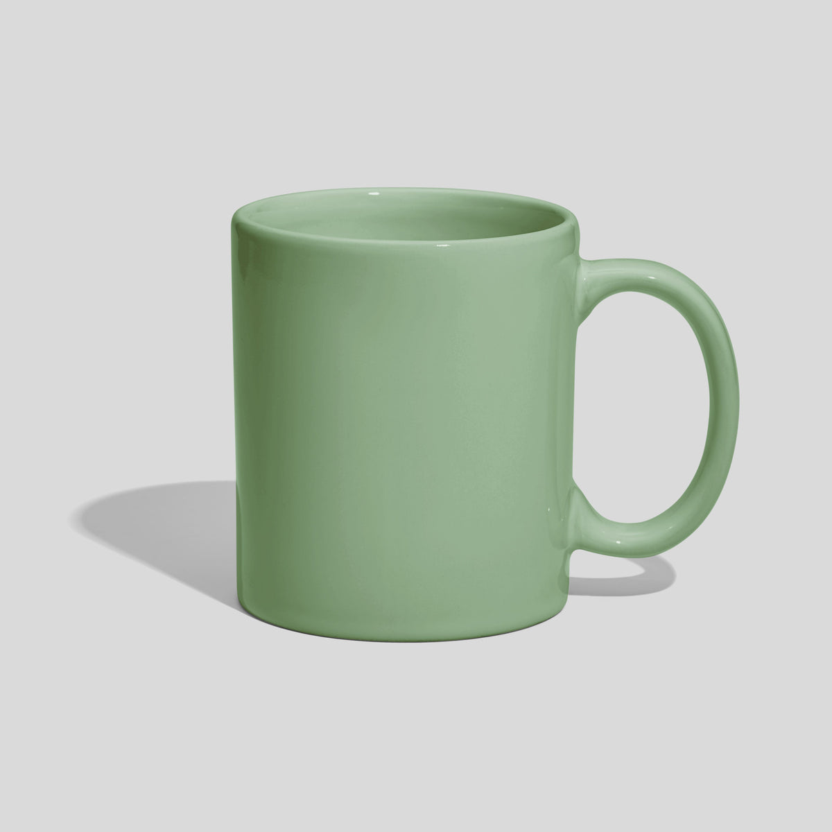 Zylindrische Tasse 310 ml mit klassischem Henkelbogen – Mintgrün