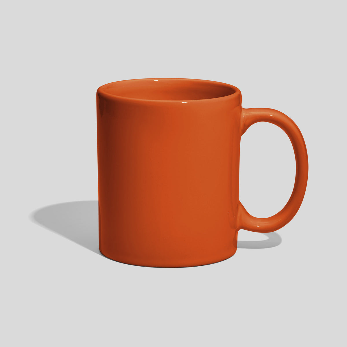 Zylindrische Tasse 310 ml mit klassischem Henkelbogen – Orange