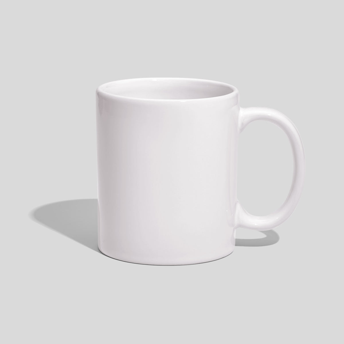 Zylindrische Tasse 310 ml mit klassischem Henkelbogen – Weiß
