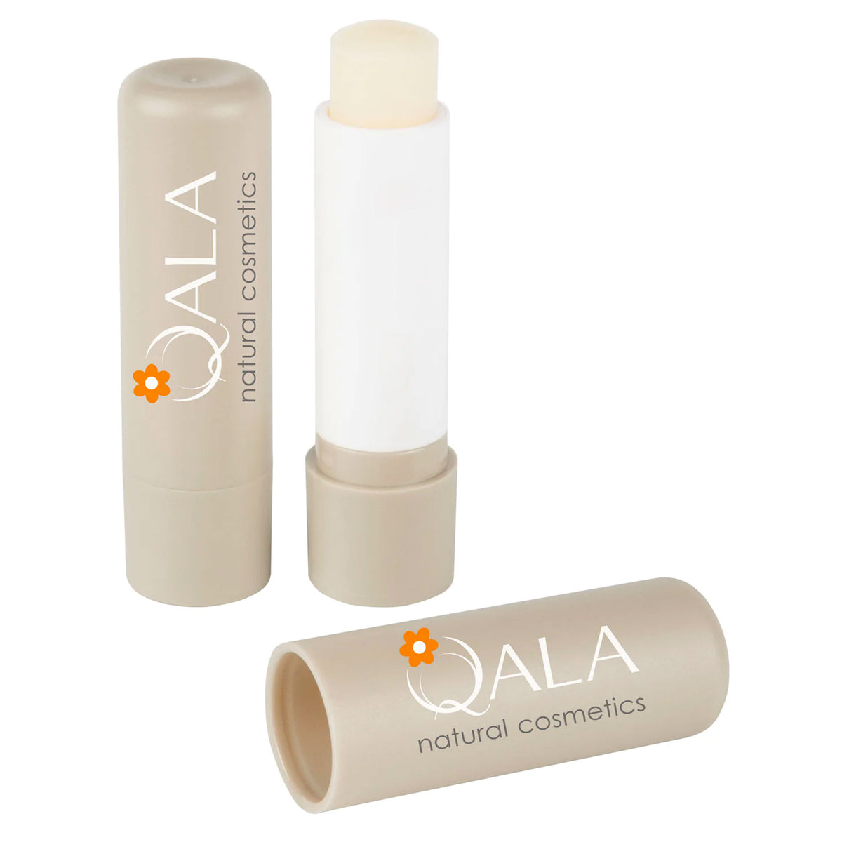 Verpackung aus recyceltem Kunststoff Lieppenpflege Vanille Duft mit Vitamin E beige